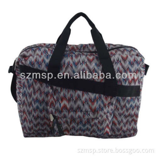 Fashion design 600D pu with digital printing travel bag for ladies